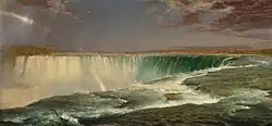 Niagara, by Frederic Edwin Church (1857), depicts a rainbow at the Horseshoe Falls section of Niagara Falls.