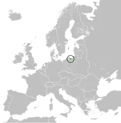 Location of the Free City of Danzig in Europe (1930)