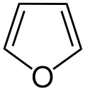 Line bond structure of the heterocycle furan[5]