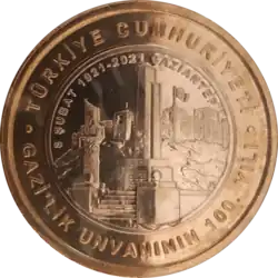 100th year of honoring Antep province with the ghazi title[62] (2021)