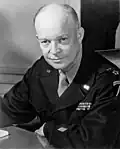 Dwight D. Eisenhower, American General who led the Allied forces during the Normandy invasion.