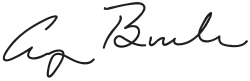 Cursive signature in ink