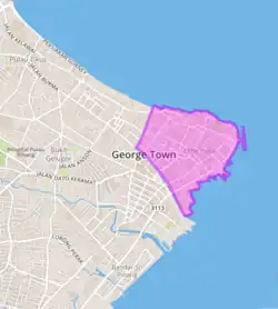 George Town, Penang is located in central George Town, Penang