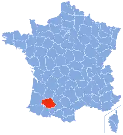 Location of Gers in France