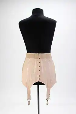 1930s elasticated girdle, with stocking garters.