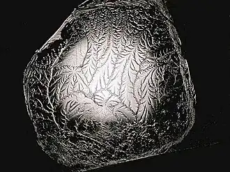 A fractal is formed when pulling apart two glue-covered acrylic sheets