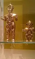 Room 24 – Gold Lime Flasks (poporos), Quimbaya Culture, Colombia, 600–1100 AD