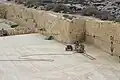 Cutting limestone blocks at a quarry in Gozo, Malta