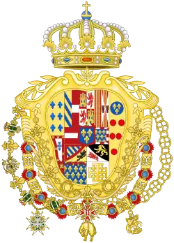 Coat of arms as King of Naples (1759–1799 / 1799–1806 /1814–1816)[6]