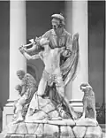The Rescue statue, by Horation Greenough, which was on the right side of the East facade of the Capitol