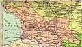 Map of the Georgian Soviet Socialist Republic in 1944–1955