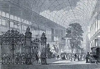 Paxton's Crystal Palace enclosed full-grown trees in Hyde Park.