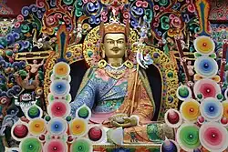 Guru Rinpoche statue at Serlung Goenpa
