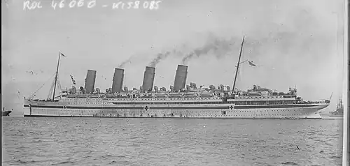 HMHS Mauretania, ca. 1915