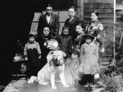 Dog with a human family