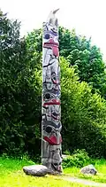 Haida totem pole. Museum of Anthropology, Vancouver, BC