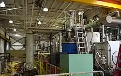 The 25&nbsp;MW Helium refrigeration system that cools the superconducting magnets down to the operating temperature of 4.5&nbsp;K[17]