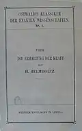 1889 copy of Helmholtz's "Über die Erhaltung der Kraft", no. 1