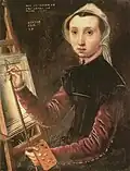 Caterina van Hemessen's 1548 self-portrait, perhaps the oldest self-portrait of a female oil-painter, though much earlier examples of manuscript painters exist.