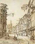 "Street in Lisieux" by Henry Edridge