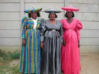 Women of the Herero people from Namibia. Pink stands out.