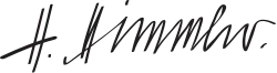 Heinrich Himmler's signature