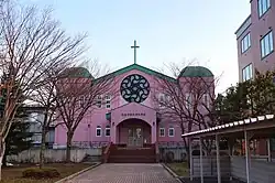 Christian University Chapel with cross