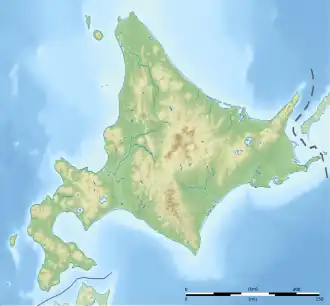 Map showing the location of Shiretoko National Park
