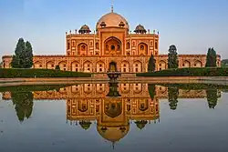 Humayun's Tomb, Delhi, the first fully developed Mughal imperial tomb, 1569–70 CE[97]