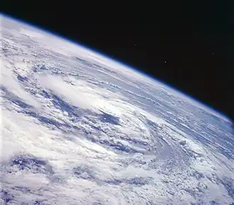 Hurricane Gladys seen from Apollo 7 on October 17, 1968