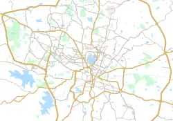 A map showing the location of Hyderabad in Telangana, India.