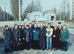 A gate in Pripyat city, 2000