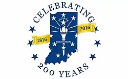 Indiana bicentennial flag