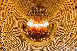The hotel's atrium, viewed from the Skywalk on the 88th floor
