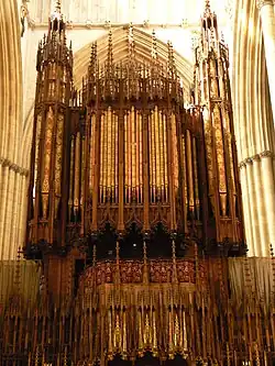 The organ on the choir screen