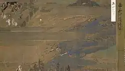 A scene from the Biography of the Priest Ippen yamato-e scroll, 1299