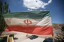 Islamic Republic flag in Abyaneh