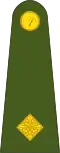 Second-lieutenant (Irish: Dara-lefteanant) (Irish Army)[31]