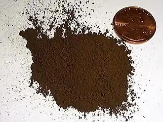 Iron oxide is the most common ingredient in brown pigments