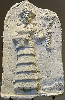 Babylonian terracotta relief of Ishtar from Eshnunna (early second millennium&nbsp;BCE)