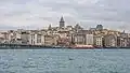View of Karaköy (foreground) and Galata Tower (background) from Eminönü.