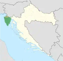 Location of Istria