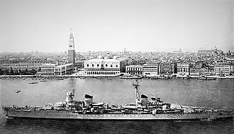 Cruiser Raimondo Montecuccoli in Venice in 1941