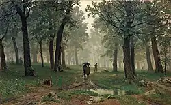 Ivan Shishkin, Rain in an Oak Forest, 1891, Tretyakov Gallery. Peredvizhniki