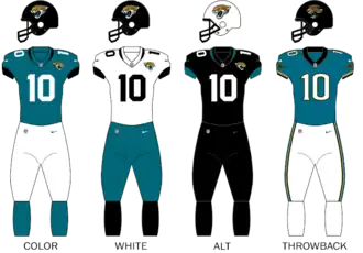Jacksonville Jaguars uniforms
