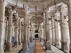 The Friday Mosque of Ahmedabad (1423), which prominently combines Islamic and indigenous Indian architectural forms[280]