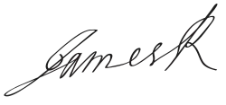James II and VII's signature