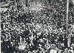 Photograph of 1000s of people in a procession