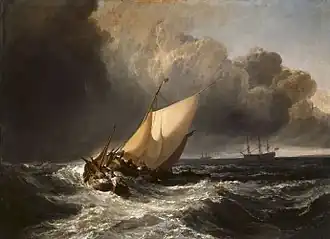 Dutch Boats in a Gale, 1801, oil on canvas