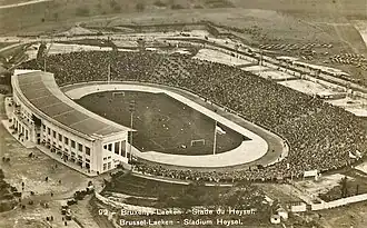 Aerial photo of packed stadium